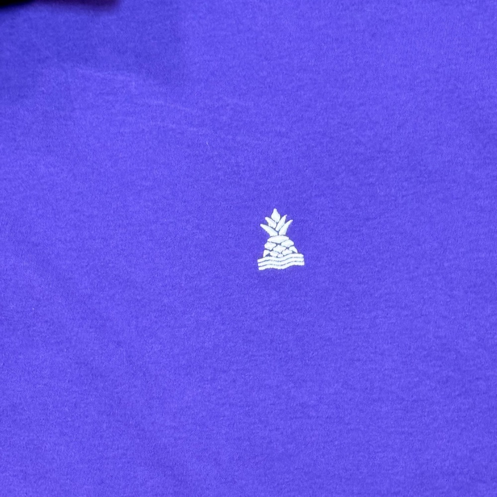 Chubbies The Legacy Shirt Mens XXL Purple Long Sleeve Polo Pineapple Logo NEW - Picture 4 of 7